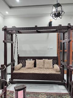 Swing/wooden jhula/Antique swing/chinioti wood swing/sheesham wood