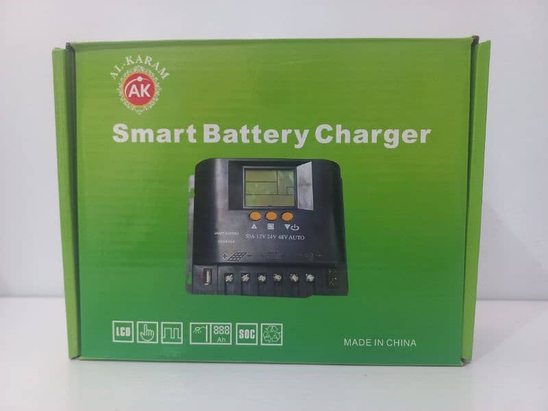 PWM 50A Solar Charge Controller 12V 24V 48V Auto with LCD Display 2