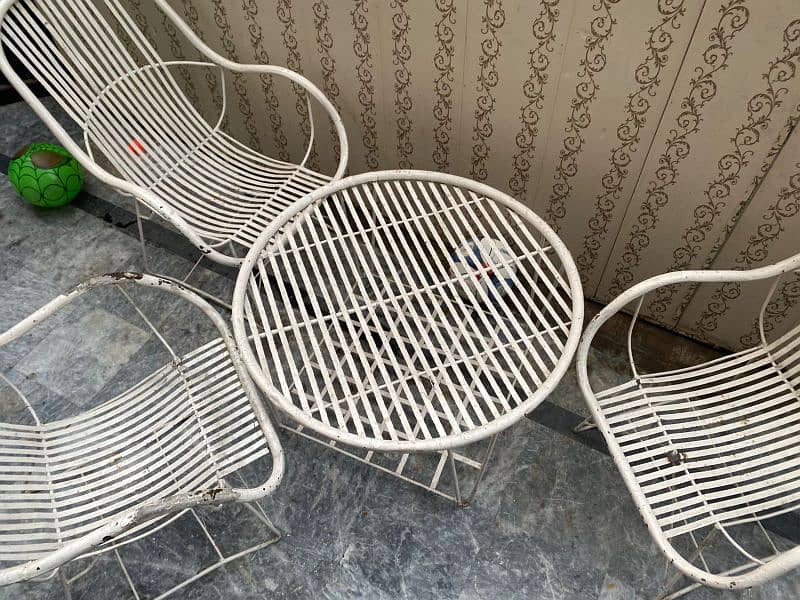 Iron Chairs with Table Garden Chairs 1