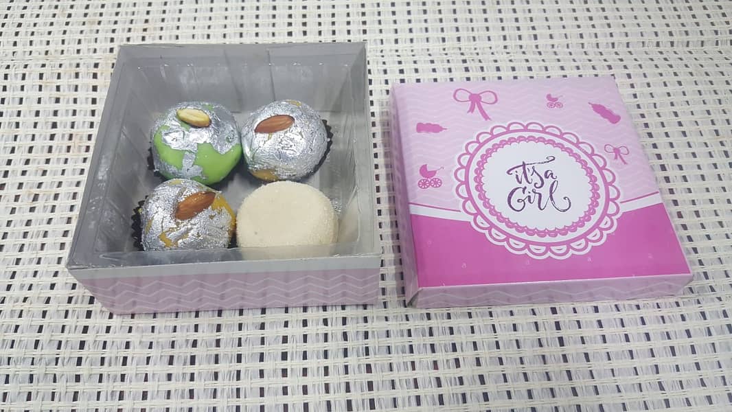 Printed Ribbons, Mithai Boxes, Cards. 10