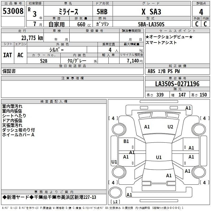 Daihatsu Mira XSA III 2021 2