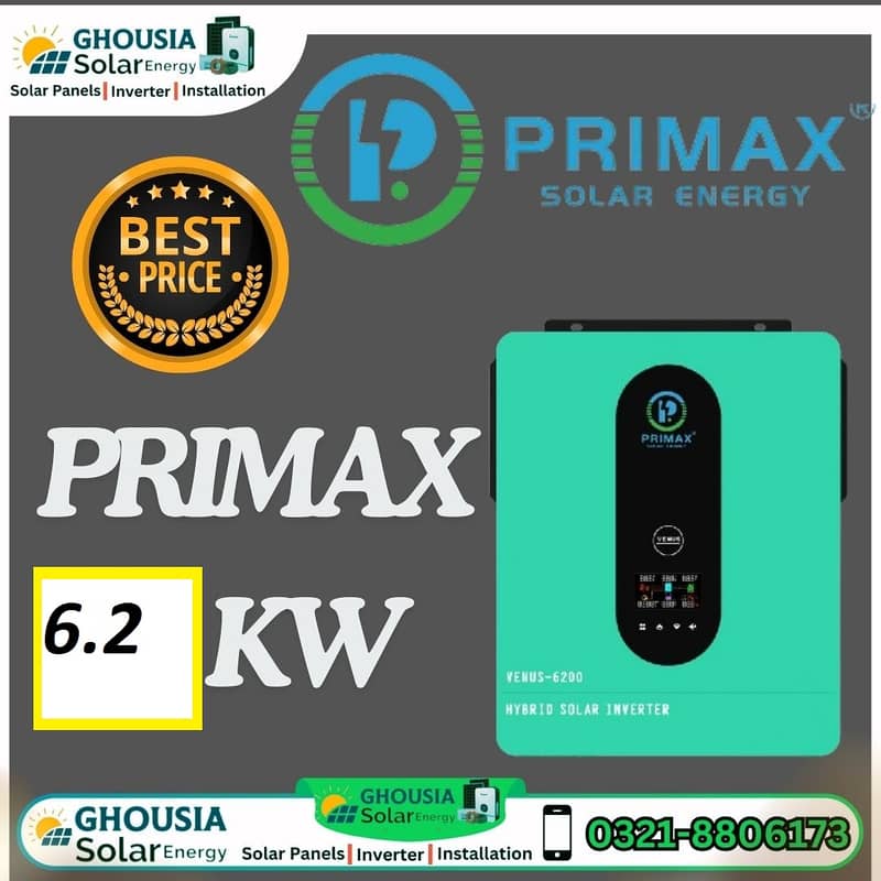 Primax Venus 6.2kW Hybrid Solar Inverter 0