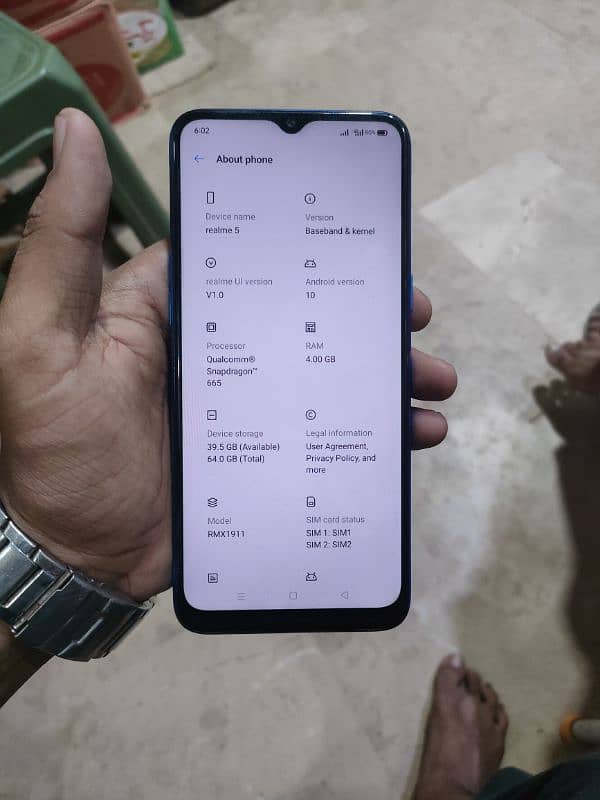 realme 5 10/10 seald pices 6