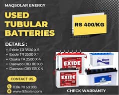 Used batteries sale - 400Rs per kg