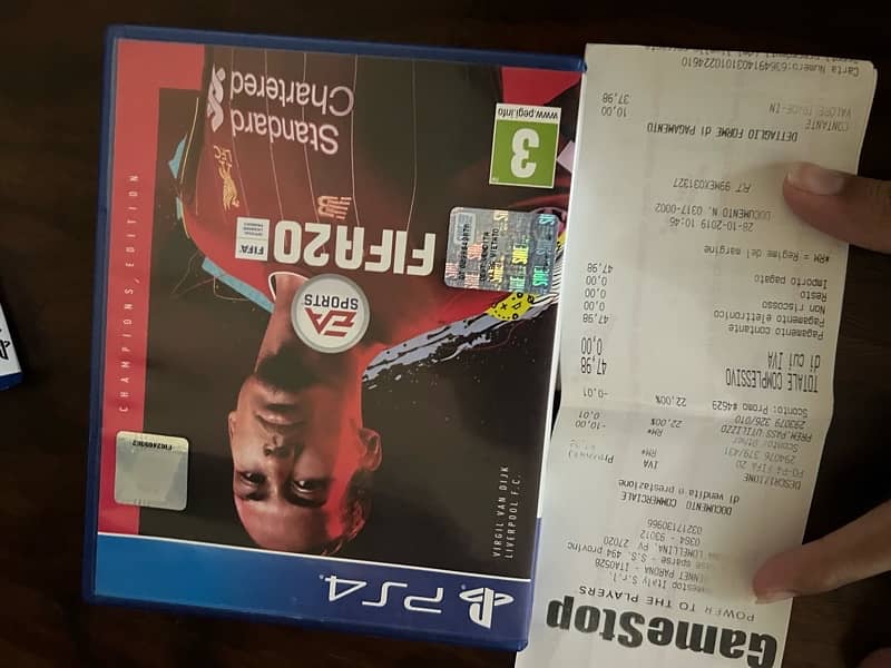 fifa 20 with gamestop receipt 0