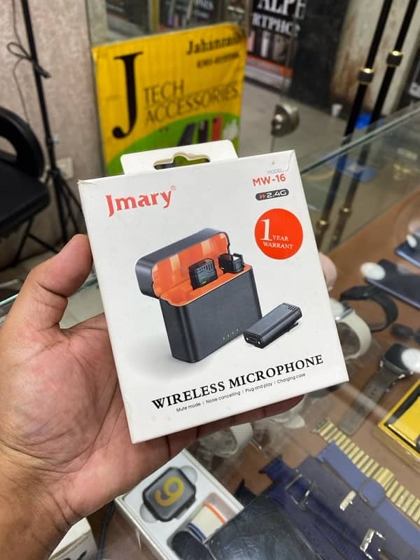 Jmary wireless microphone mw-15, mw-16, dual mic, noise cancellation 1