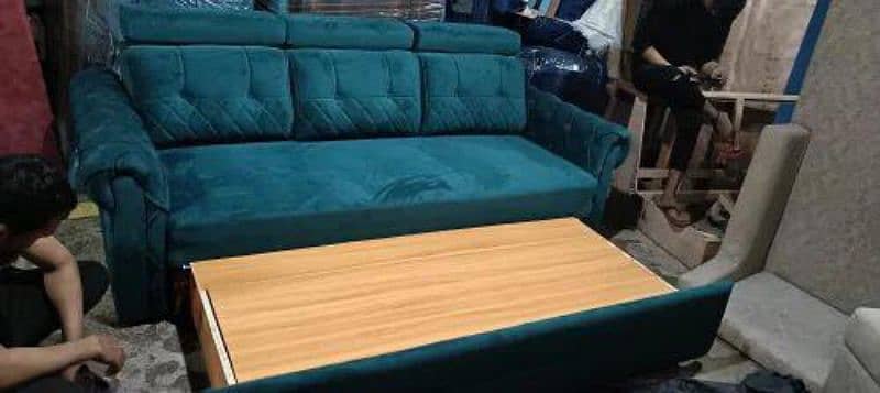 Sofa Come Bed With Tables Urgent Sale Delivery Possible 1