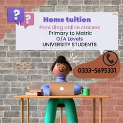 Professional home tuition and online class facilities