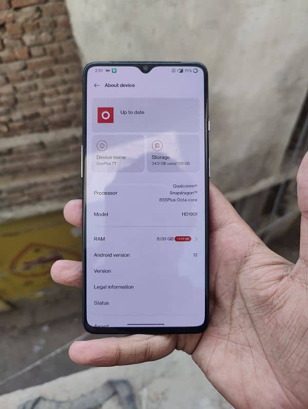 Oneplus7t. SingleSim. Pach 5