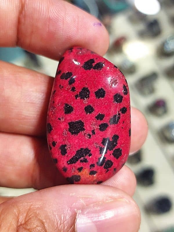 Red Dalmatian Jasper Stone 0