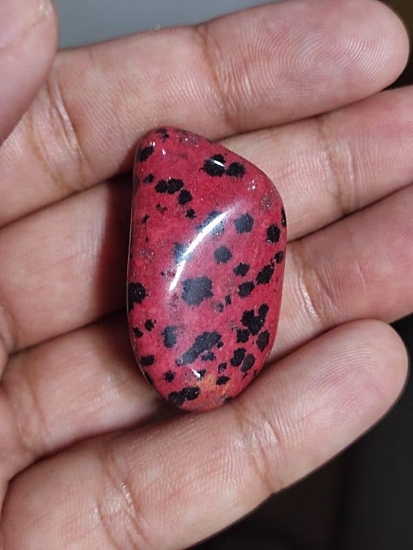 Red Dalmatian Jasper Stone 1