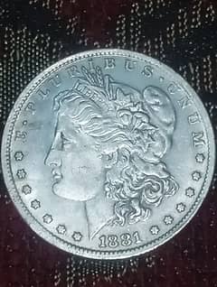 Morgan dollar 1881 cc silver