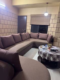 Sofa bed with table