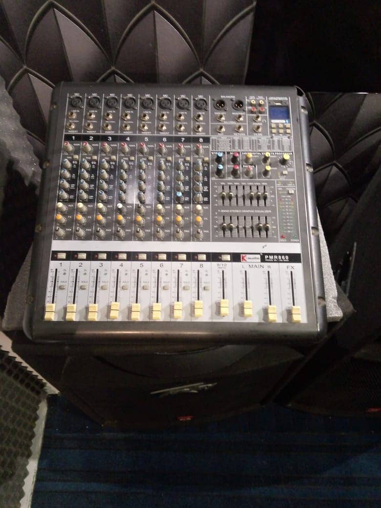 SP2 Pair with K-Audio Power Mixer 10channel with bluetooth mood 3