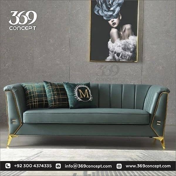 Sleek and sophisticated sofa set 0