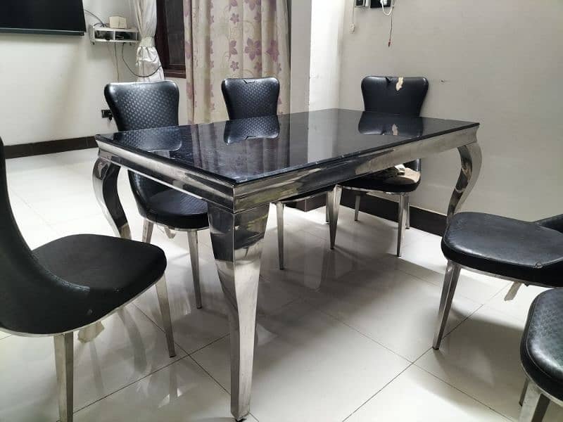 luxury dining table stainless steel 0