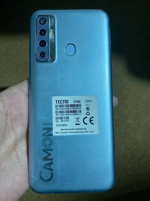 tecno camon  full  box  8/10’’’ ram 6 room 128  no upna  nor phra 1