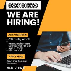 JOBS AVAILABLE FOR HR AND CHATTER