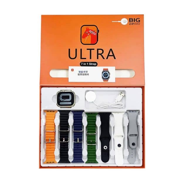 Ultra 7 In 1 Smart Watch|| 7 Straps Smart watch Ultra watch 17