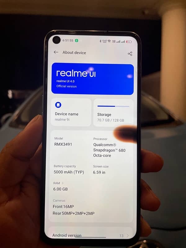 realme 9i 6gb rim 128 gb memory 0