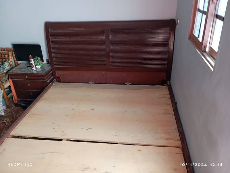 FULL SOLID WOODEN BED 4