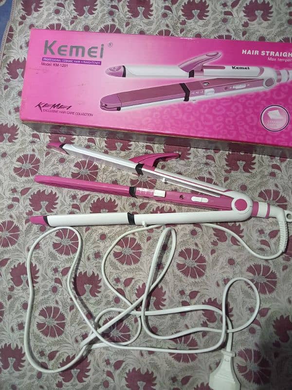 kemei 3in1 professional hair straightener 0