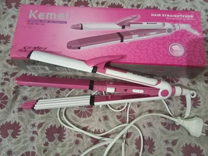 kemei 3in1 professional hair straightener 1