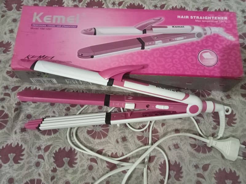 kemei 3in1 professional hair straightener 3