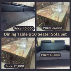 Sofa Set | Dining Table | 10 Seater Sofa Set