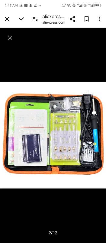 wood burning soldering iron kit ( 72 ) pieces 1