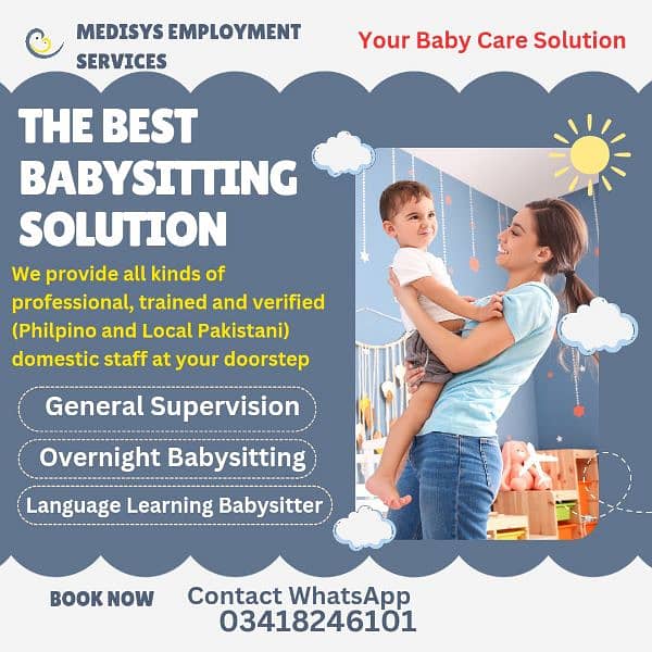 Experienced Babysitters Nanny Maid Nurse | Baby sitters Cook Chef 0