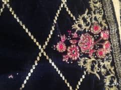 Embroidered Velvet shawl