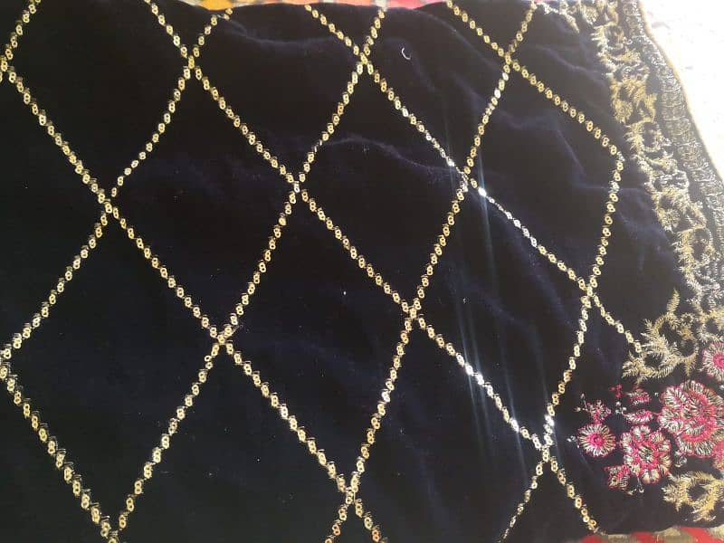 Embroidered Velvet shawl 4