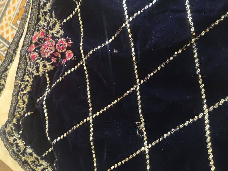 Embroidered Velvet shawl 6