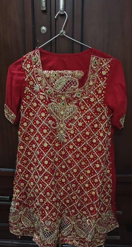 Bridal Gown for Barat in Red color 2