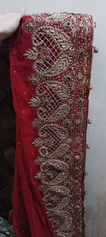 Bridal Gown for Barat in Red color 4