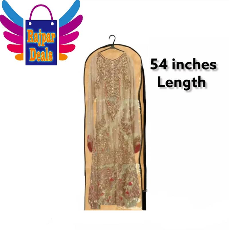 54 Inches Dress Cover / Garments bag / Clothes Cover Case Dustproof fo 3