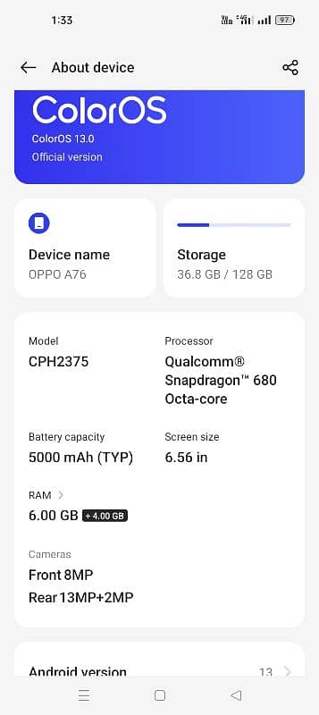 Oppo A76 6/128 3
