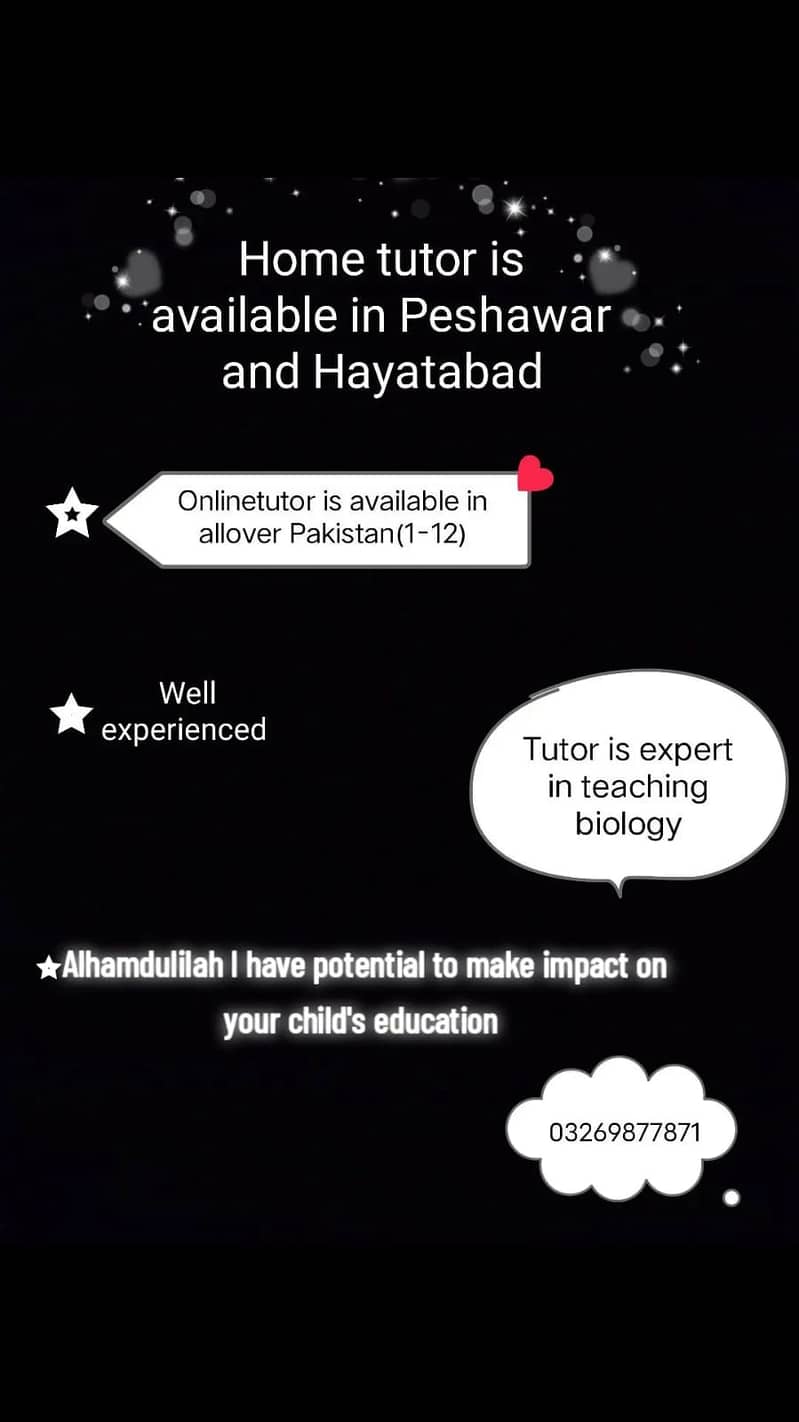 Home tutor now available in Peshawar and hayatabad 0