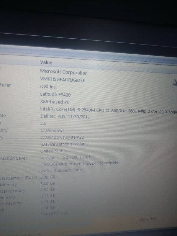 dell latitude corei5 8gb ram 250 gb rom no fault 2