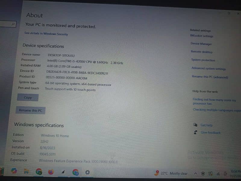 Laptop i5 touch screen urgent sale 3