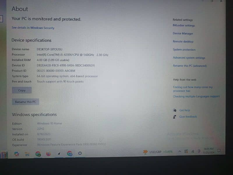 Laptop i5 touch screen urgent sale 5