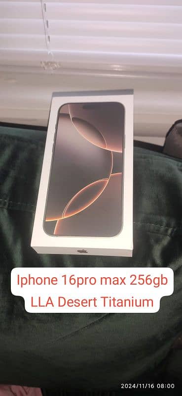 iphone 16 pro max 256gb box packed factory unclocked LLA 0