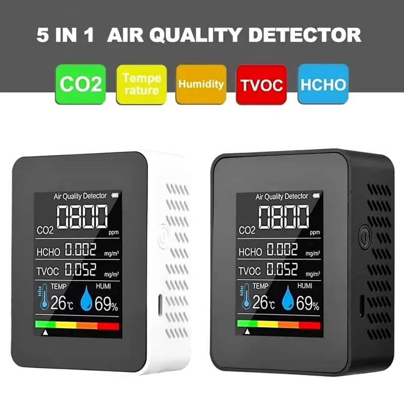 5 in 1 Digital Air Quality Monitor 1