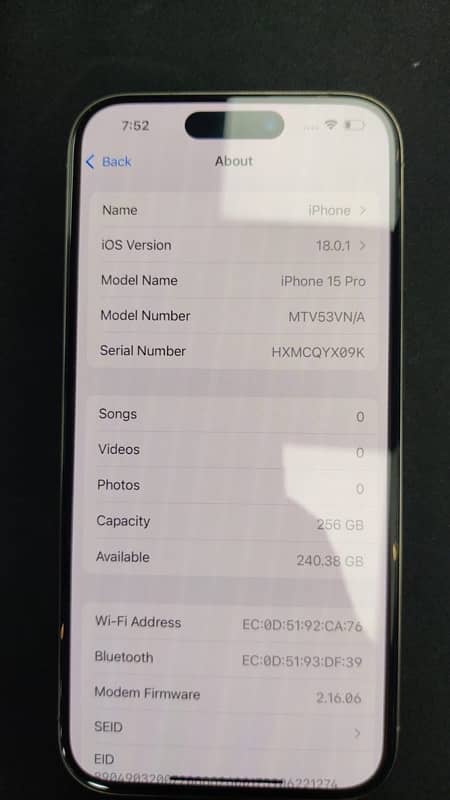 iPhone 15 Pro Pta Approved 5