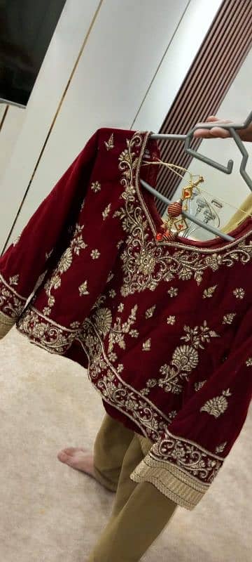 one time used heavy velvet bridal dress for sale 0