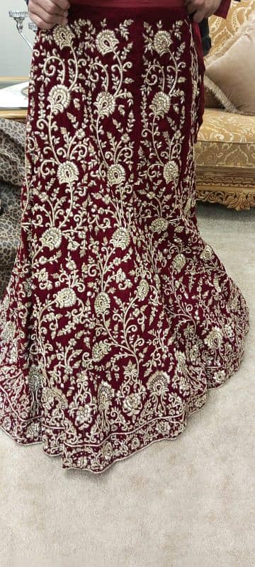 one time used heavy velvet bridal dress for sale 1