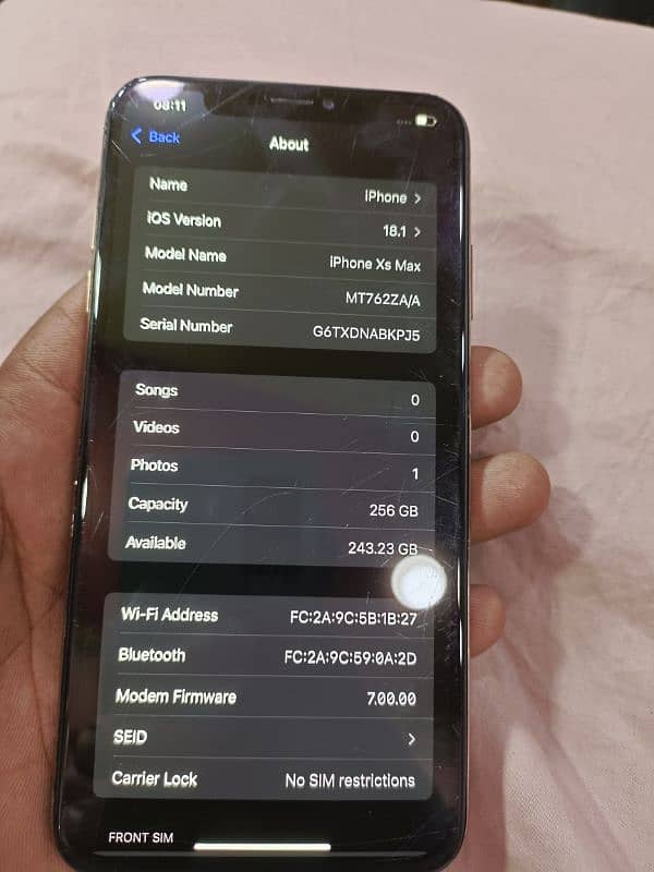 iphone xs max 256 gb dual sim PTA approved 6