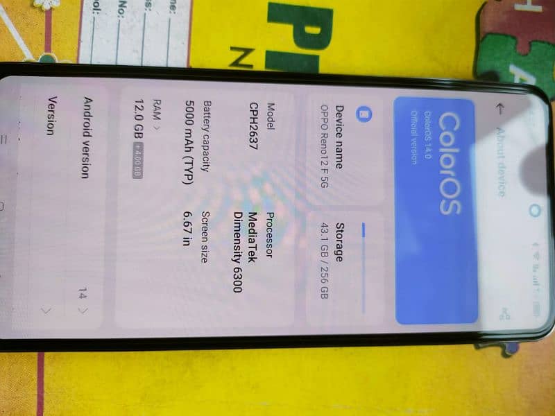 Oppo Reno 12f 5g 12/256 only 11 day use 1