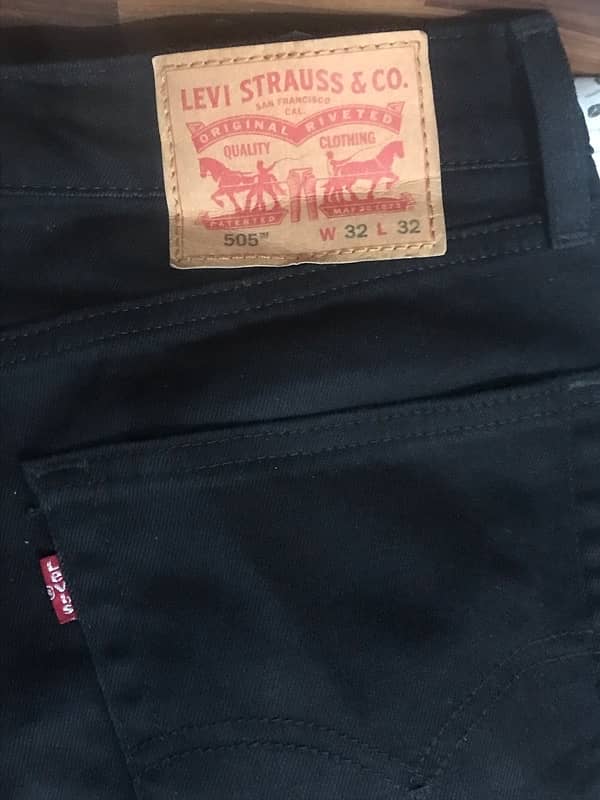 BRAND NEW ORIGINAL LEVIS JET BLACK JEANS 2